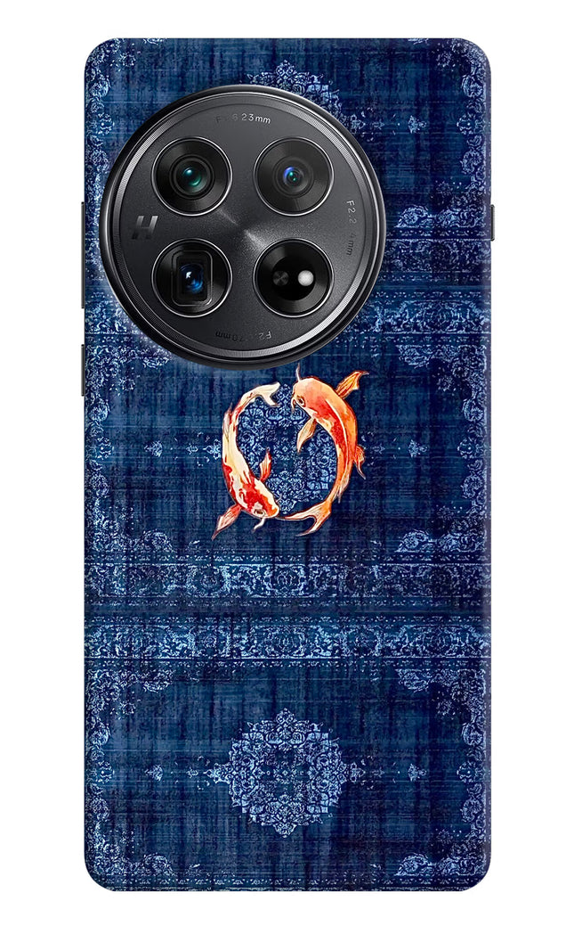 Koi Blue Oneplus 12 Hard Case Back Cover by Casekaro