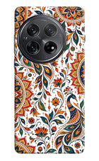 White Mayura Oneplus 12 Hard Case Back Cover by Casekaro
