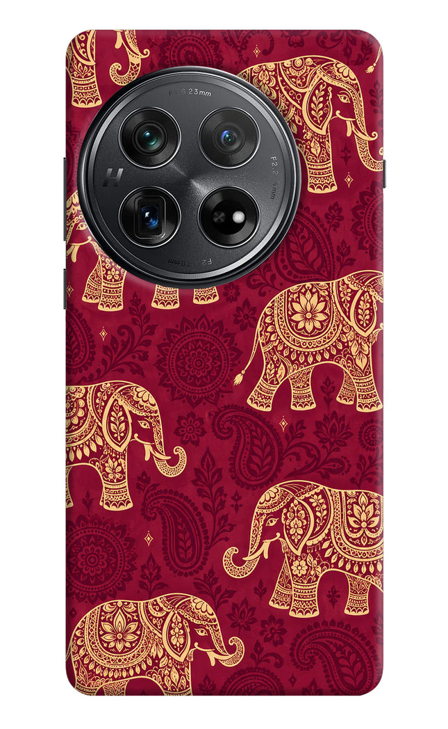 Maroon Elephant Oneplus 12 Back Cover