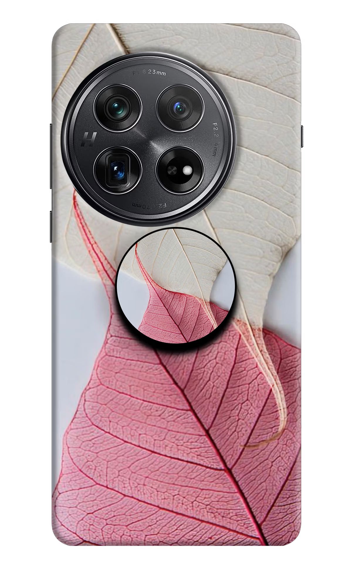 White Pink Leaf Oneplus 12 Pop Case by Casekaro