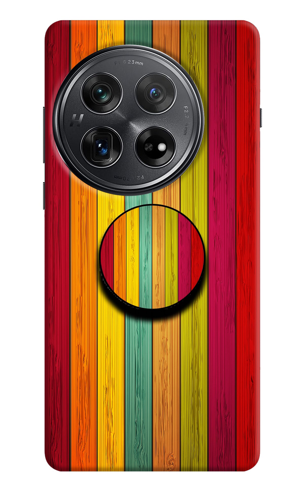 Multicolor Wooden Oneplus 12 Pop Case