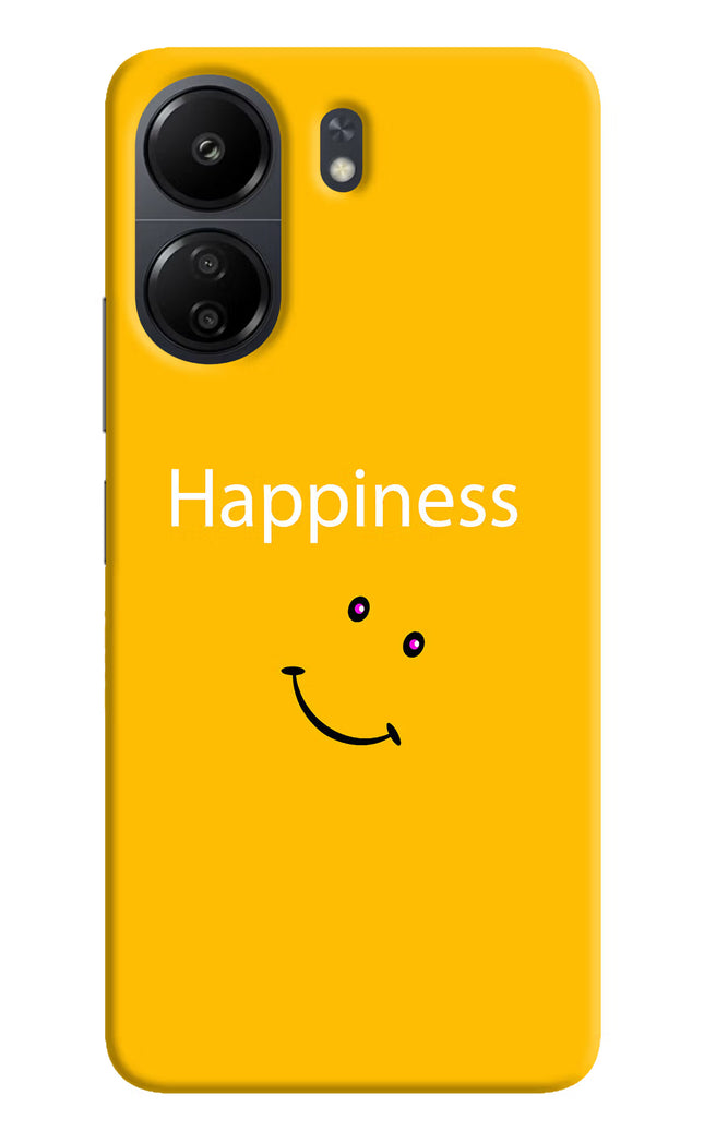 Happiness With Smiley Poco C65 Hard Case Back Cover by Casekaro