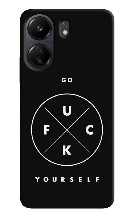 Go Fuck Yourself Poco C65 Hard Case Back Cover by Casekaro