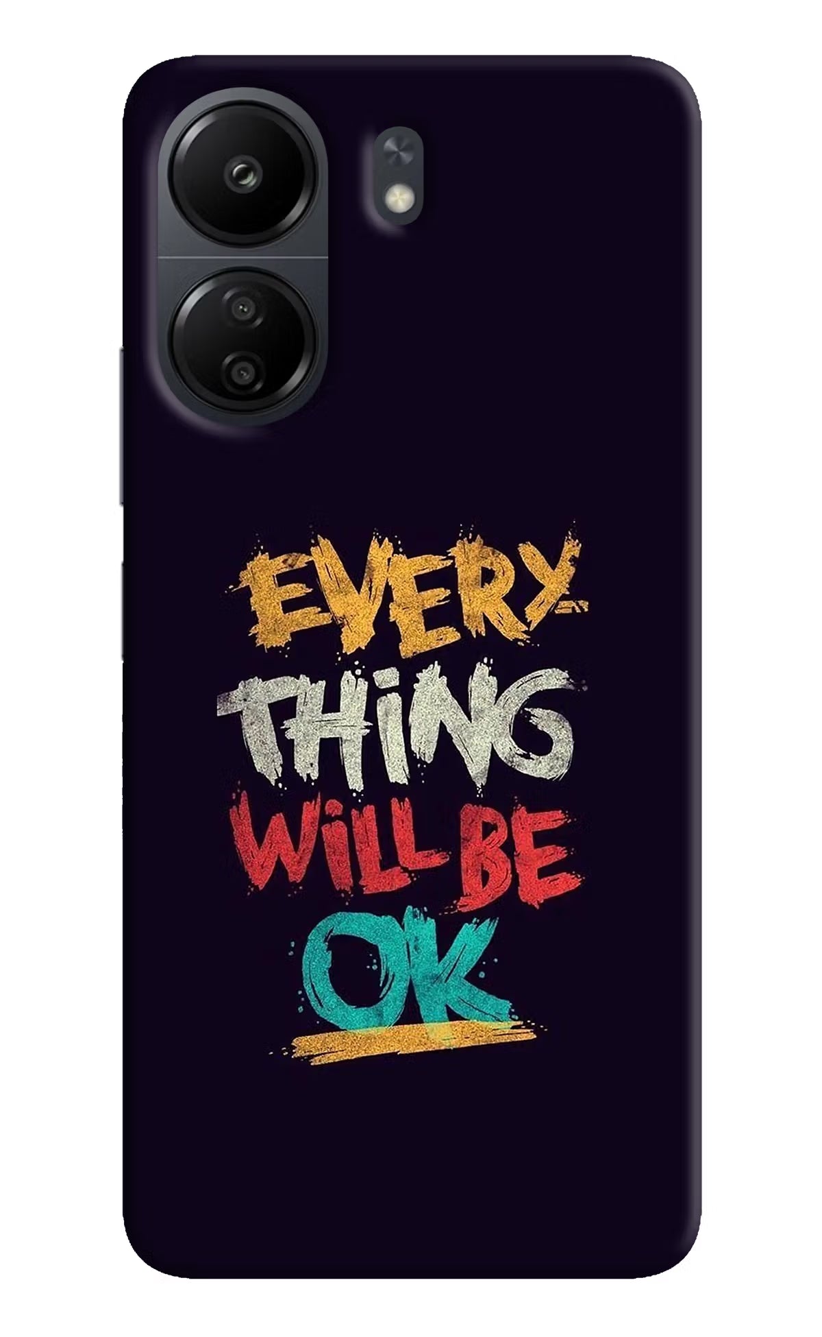 Everything Will Be Ok Poco C65 Hard Case Back Cover by Casekaro