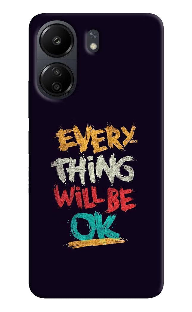 Everything Will Be Ok Poco C65 Hard Case Back Cover by Casekaro