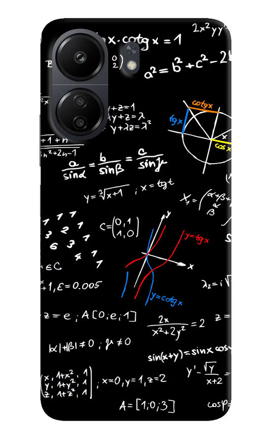 Mathematics Formula Poco C65 Hard Case Back Cover by Casekaro