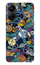 Space Abstract Poco C65 Hard Case Back Cover by Casekaro