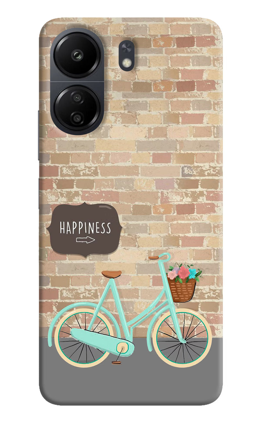 Happiness Artwork Poco C65 Back Cover, Hard case
