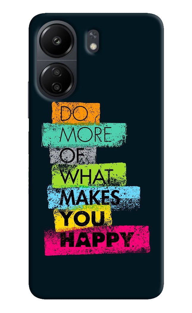 Do More Of What Makes You Happy Poco C65 Hard Case Back Cover by Casekaro