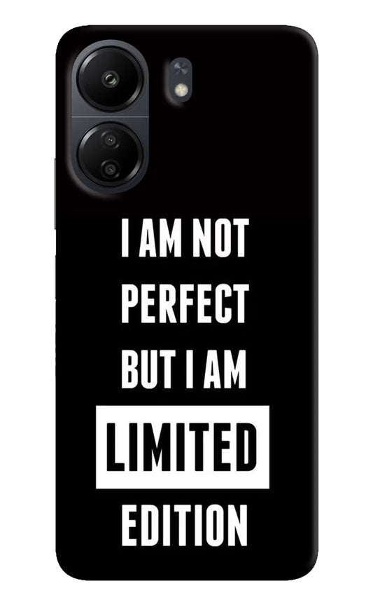 I Am Not Perfect But I Am Limited Edition Poco C65 Hard Case Back Cover by Casekaro