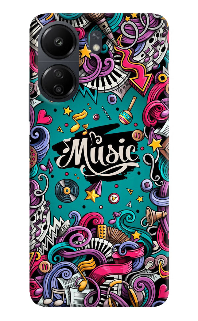 Music Graffiti Poco C65 Hard Case Back Cover by Casekaro