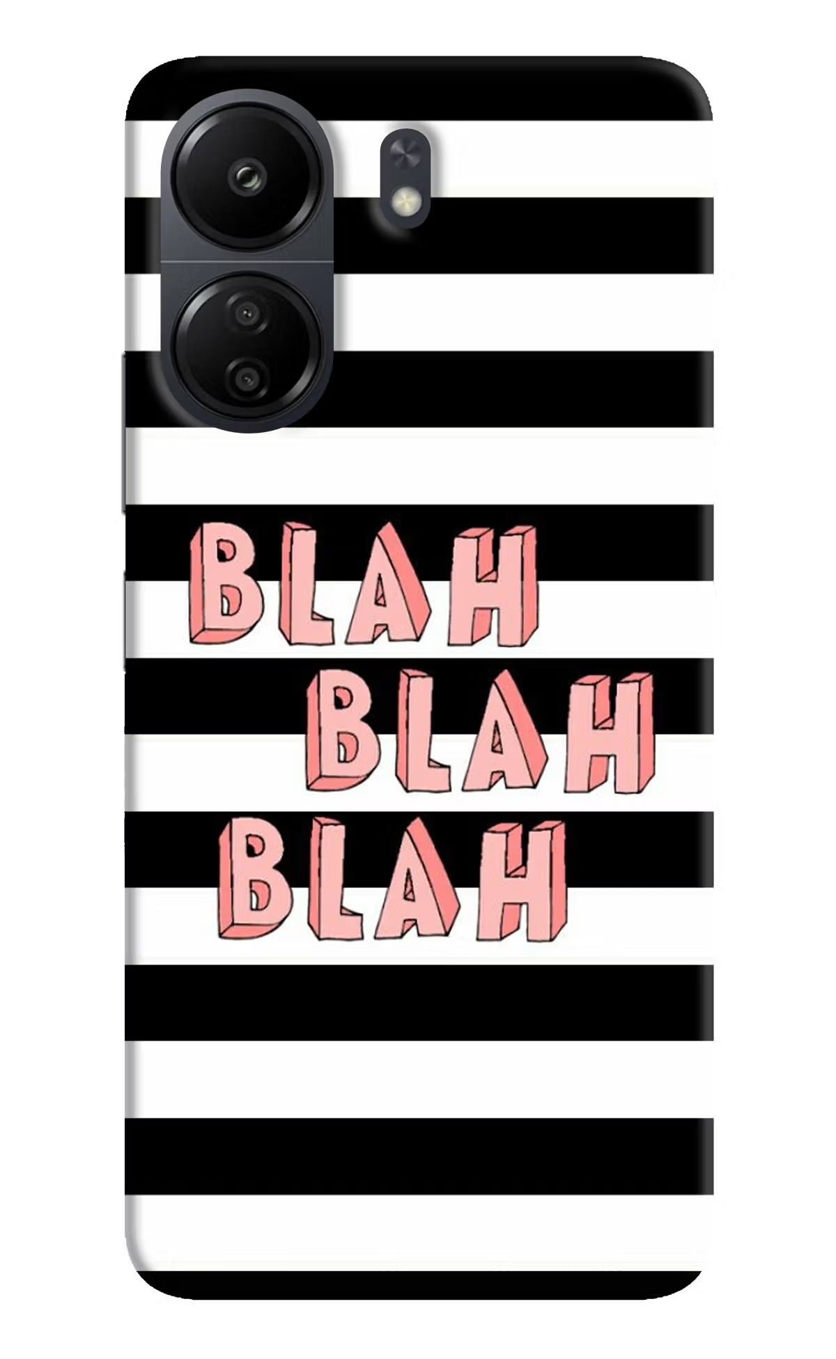 Blah Blah Blah Poco C65 Hard Case Back Cover by Casekaro