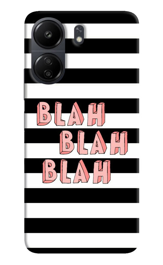 Blah Blah Blah Poco C65 Hard Case Back Cover by Casekaro