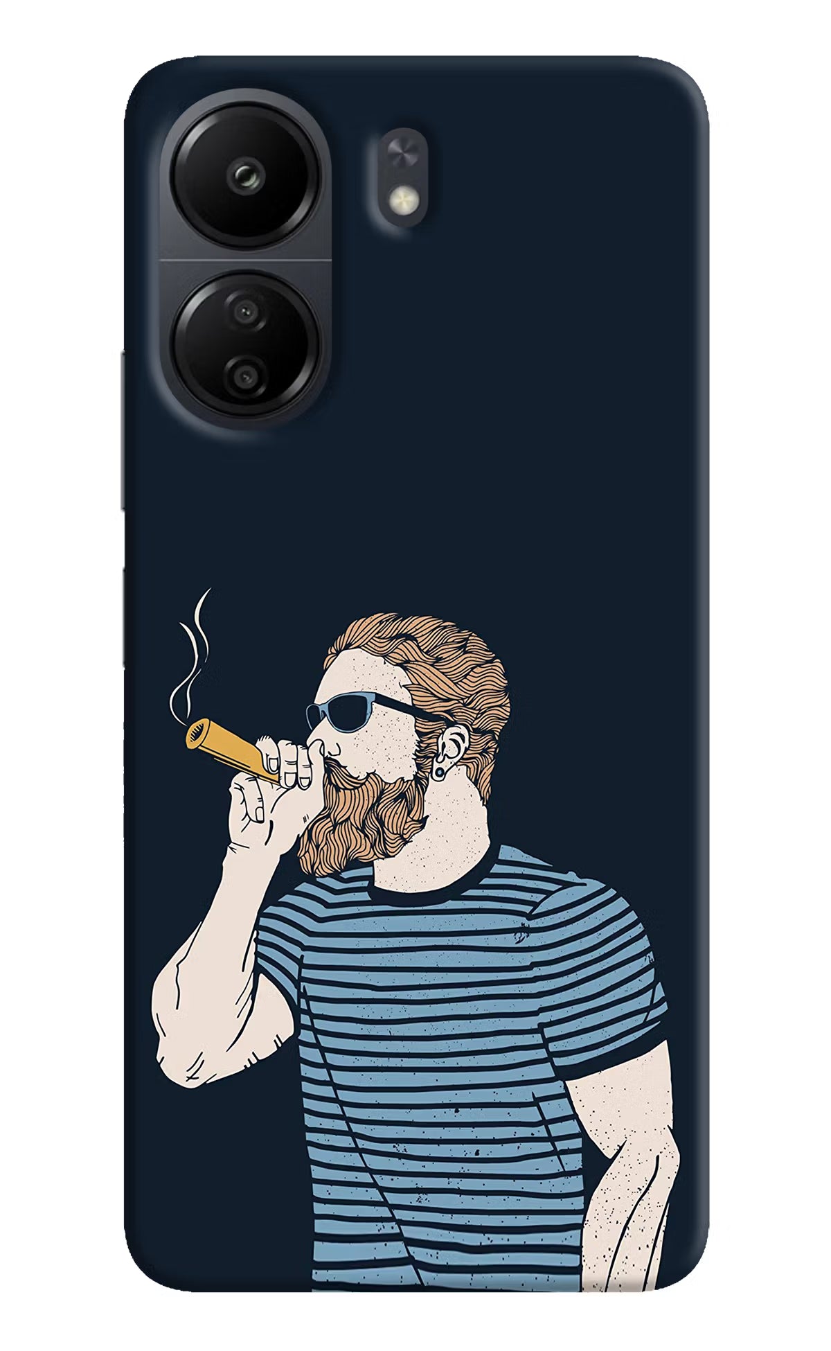 Smoking Poco C65 Hard Case Back Cover by Casekaro