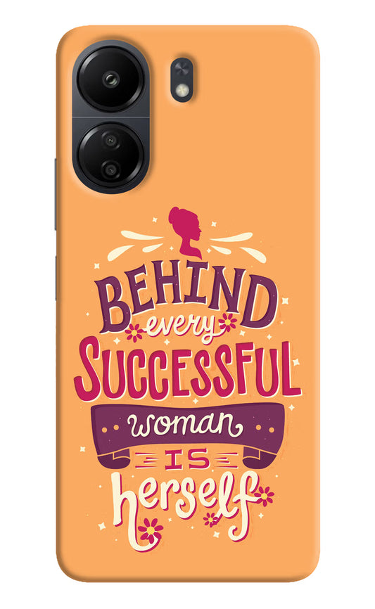Behind Every Successful Woman There Is Herself Poco C65 Hard Case Back Cover by Casekaro