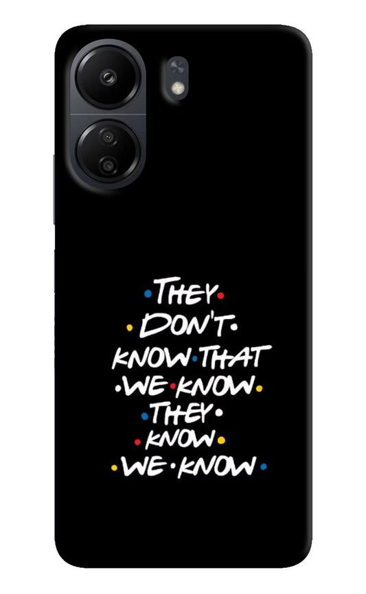 FRIENDS Dialogue Poco C65 Hard Case Back Cover by Casekaro