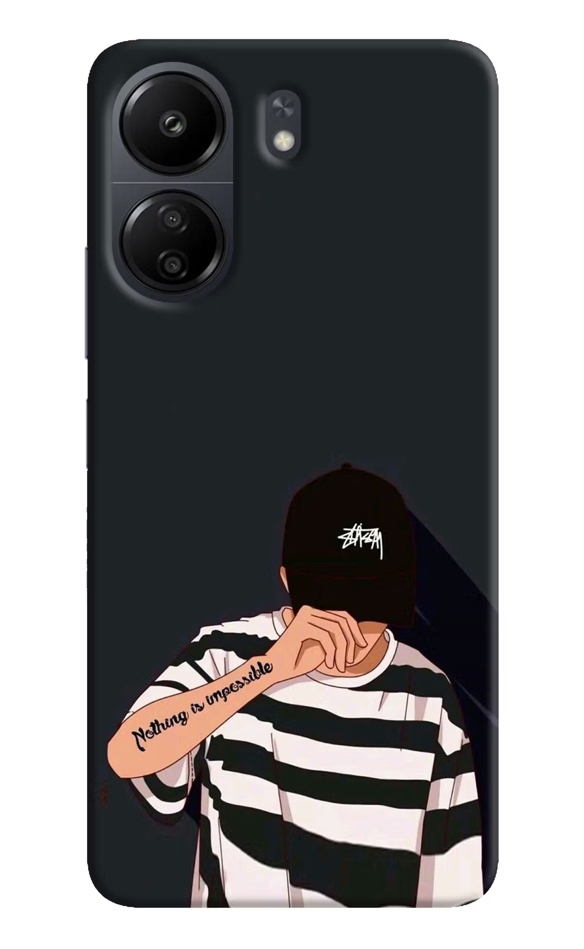Aesthetic Boy Poco C65 Hard Case Back Cover by Casekaro