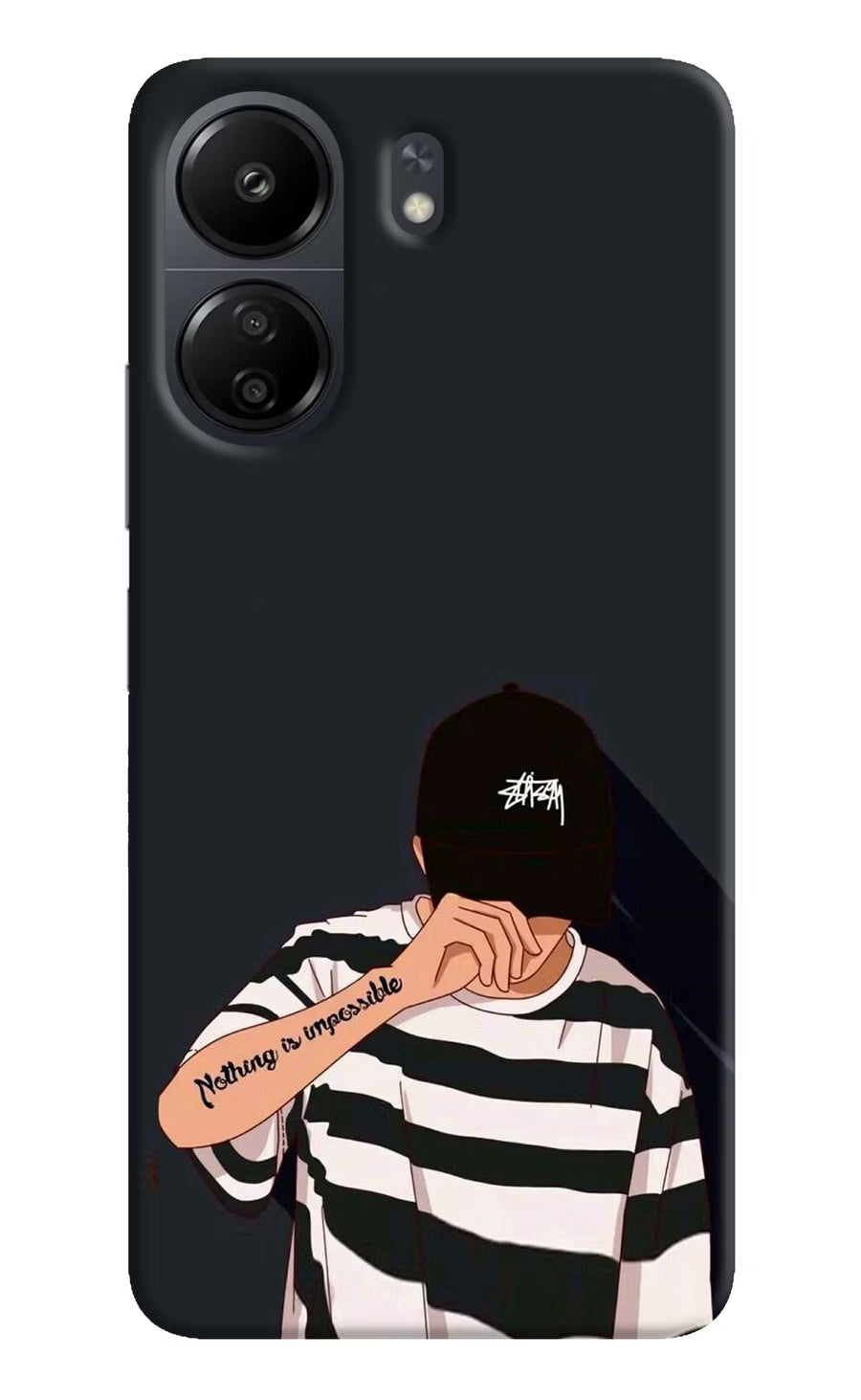Aesthetic Boy Poco C65 Back Cover, Hard case