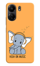 High On Music Poco C65 Hard Case Back Cover by Casekaro