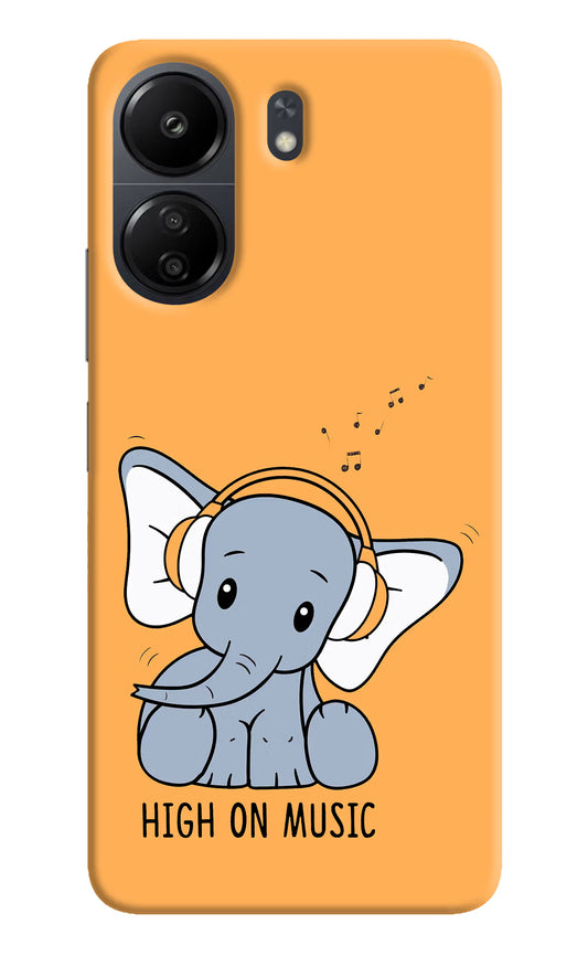 High On Music Poco C65 Hard Case Back Cover by Casekaro