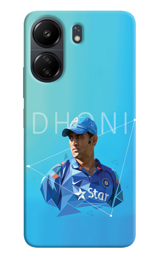 Dhoni Artwork Poco C65 Hard Case Back Cover by Casekaro