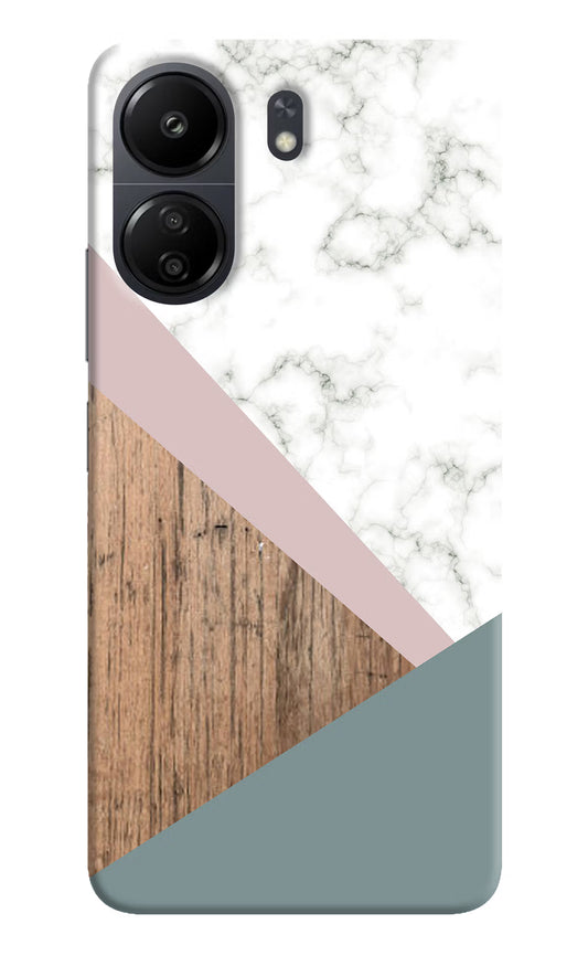 Marble wood Abstract Poco C65 Hard Case Back Cover by Casekaro