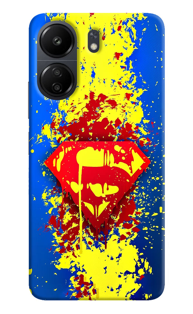 Superman logo Poco C65 Hard Case Back Cover by Casekaro