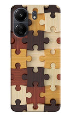 Wooden Puzzle Poco C65 Hard Case Back Cover by Casekaro