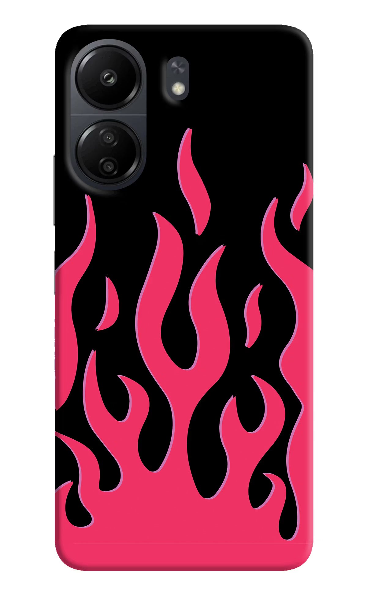Fire Flames Poco C65 Hard Case Back Cover by Casekaro
