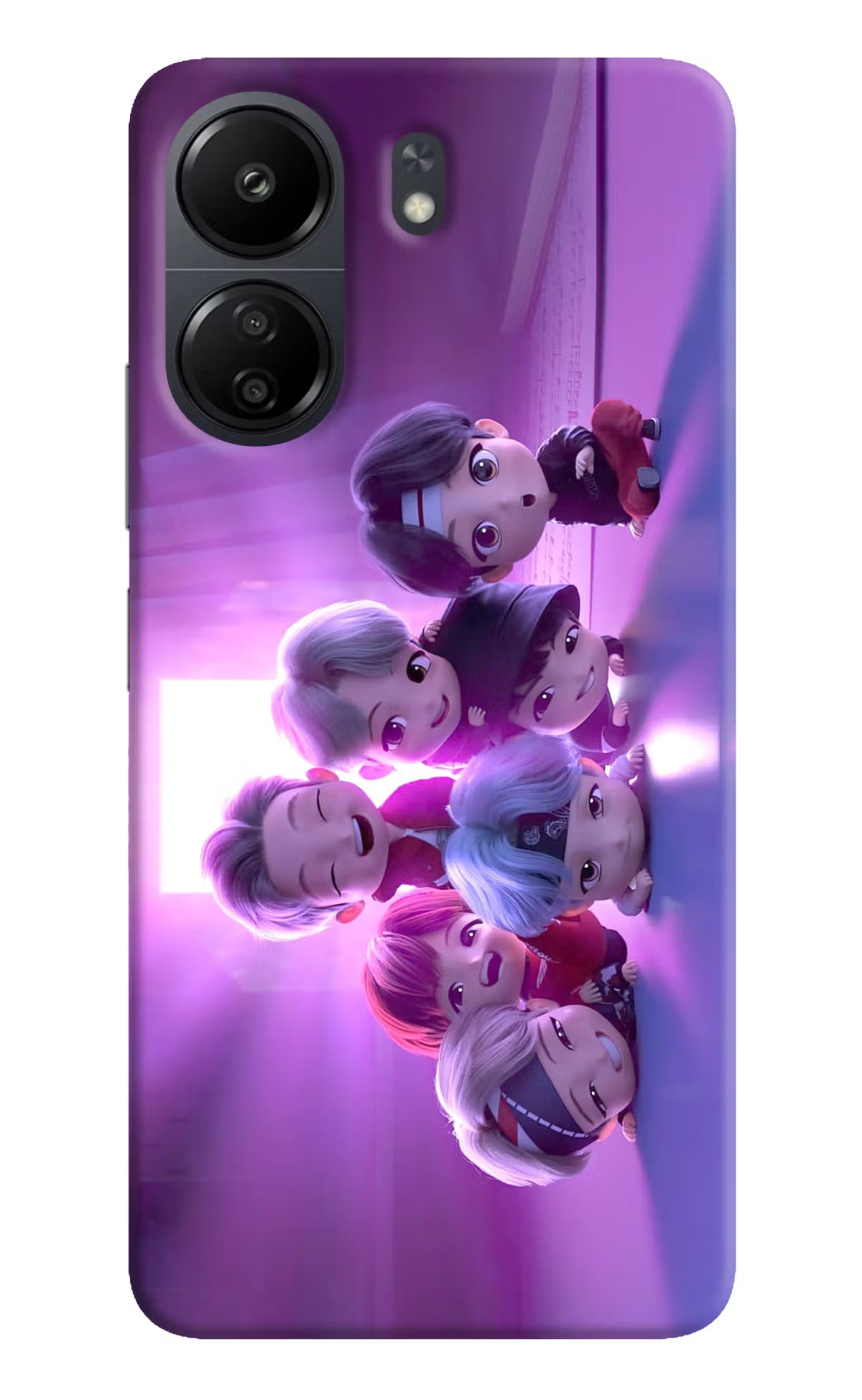 BTS Chibi Poco C65 Hard Case Back Cover by Casekaro