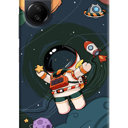 Cartoon Astronaut Poco C65 Hard Case Back Cover by Casekaro