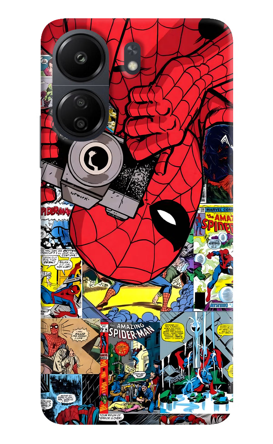 Spider Man Poco C65 Back Cover, Hard case