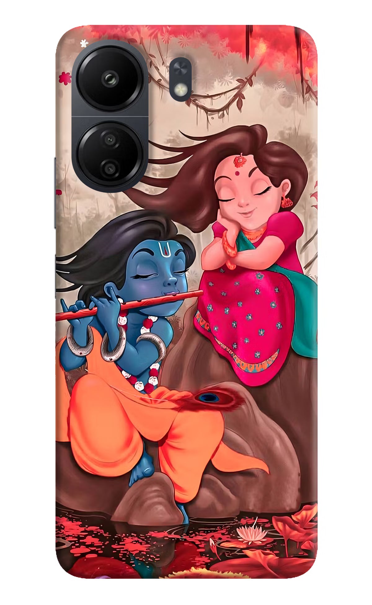 Radhe Krishna Poco C65 Hard Case Back Cover by Casekaro