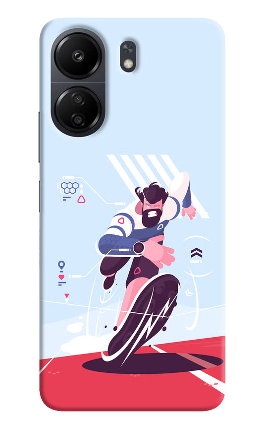 Run Pro Poco C65 Hard Case Back Cover by Casekaro