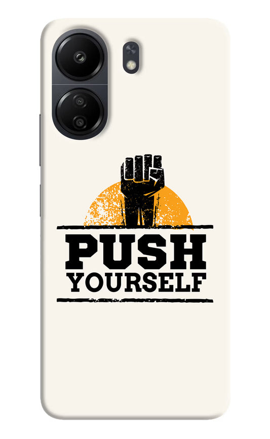 Push Yourself Poco C65 Hard Case Back Cover by Casekaro