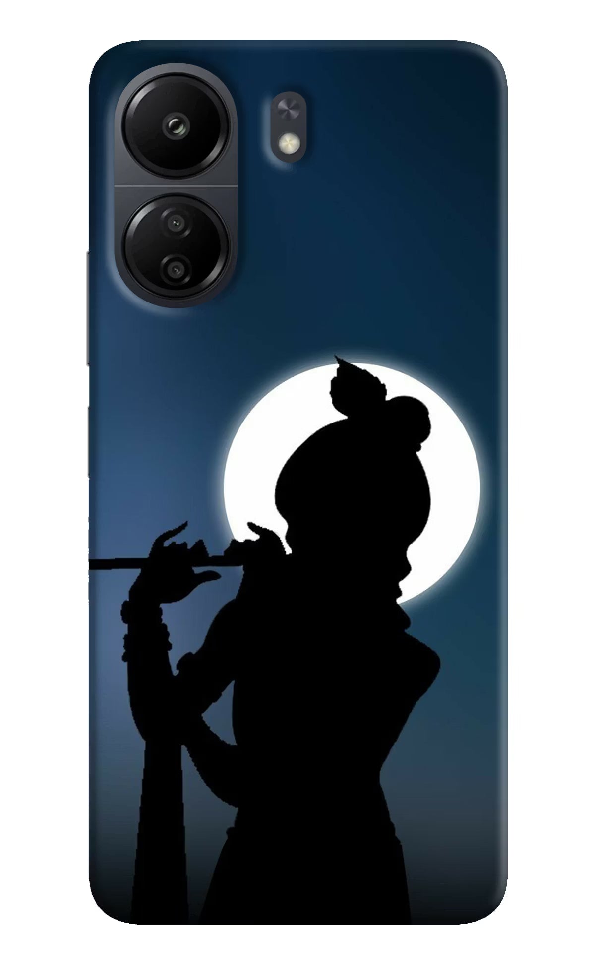 Shri Krishna Silhouette Poco C65 Hard Case Back Cover by Casekaro