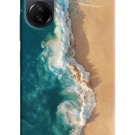 Ocean Beach Poco C65 Hard Case Back Cover by Casekaro