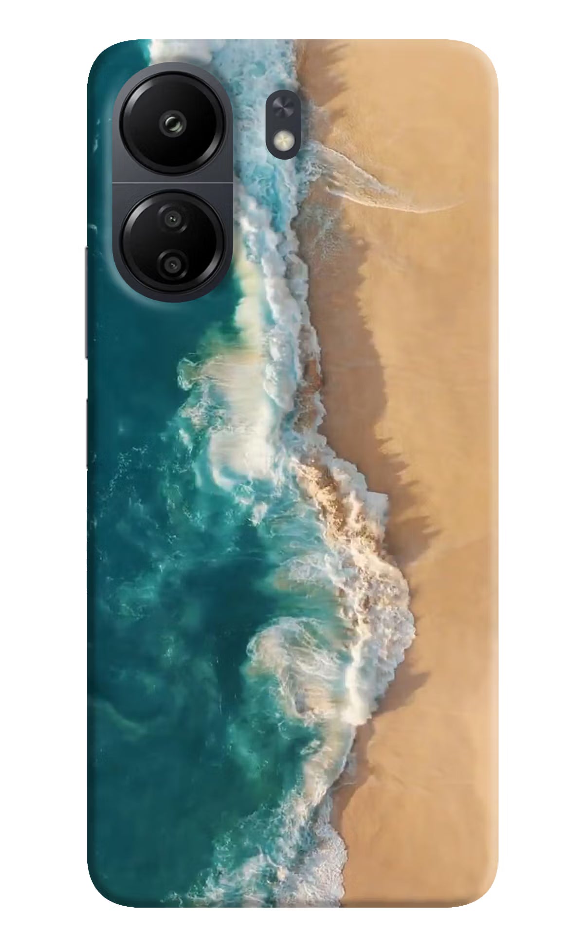 Ocean Beach Poco C65 Hard Case Back Cover by Casekaro