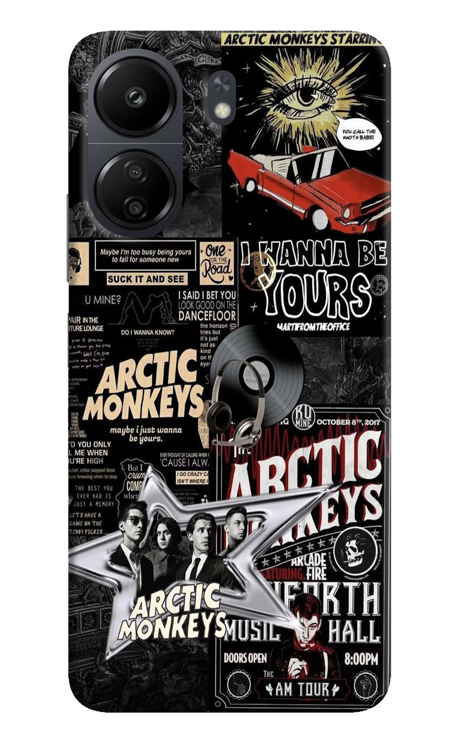 Arctic Monkeys Poco C65 Back Cover, Hard case