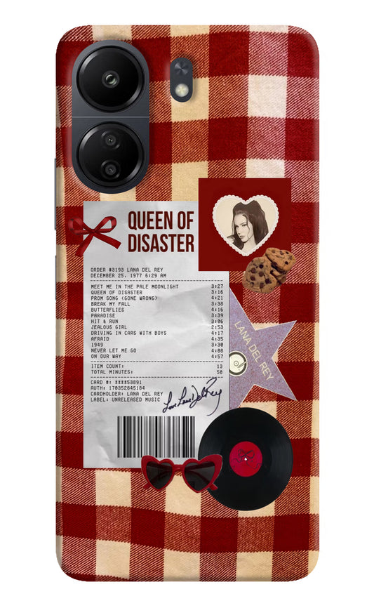 Queen of Disaster Poco C65 Hard Case Back Cover by Casekaro