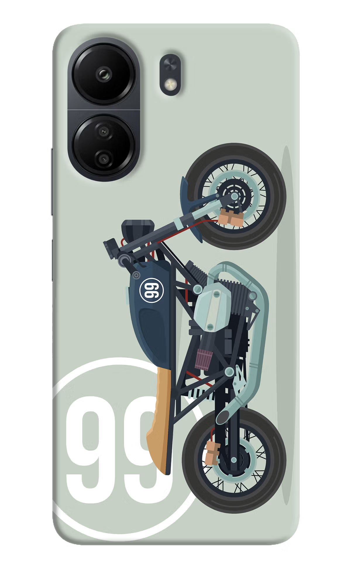 Classic Cafe Racer 99 Poco C65 Hard Case Back Cover by Casekaro