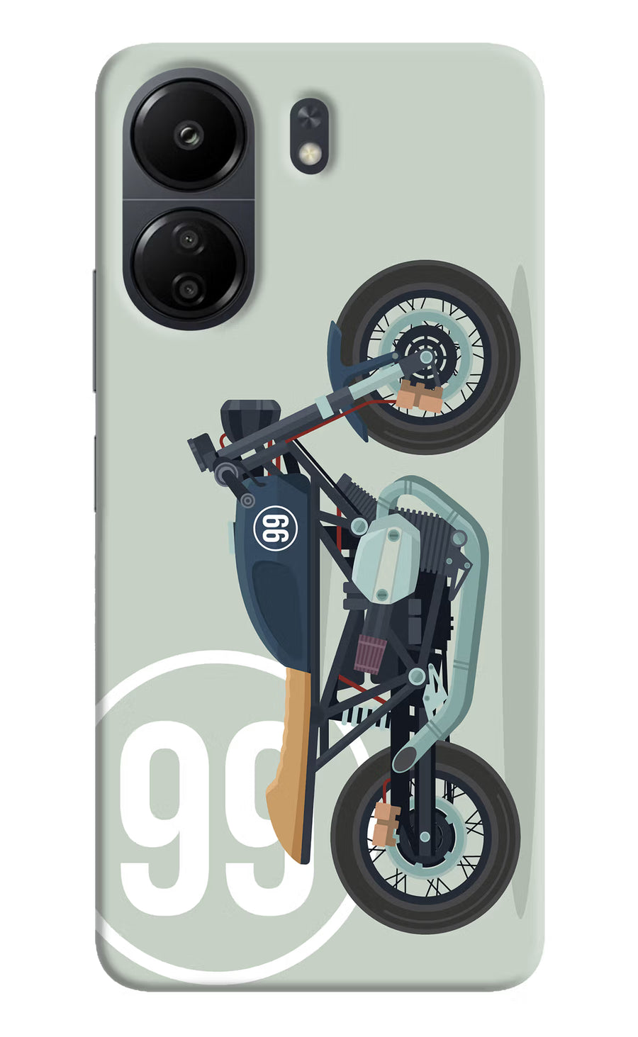 Classic Cafe Racer 99 Poco C65 Back Cover, Hard case