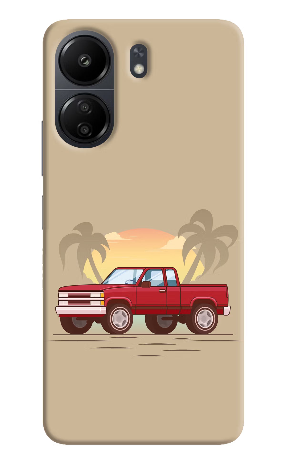 Desert Classic Drive Poco C65 Hard Case Back Cover by Casekaro