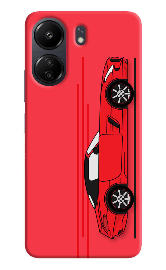 Red Velocity Poco C65 Hard Case Back Cover by Casekaro