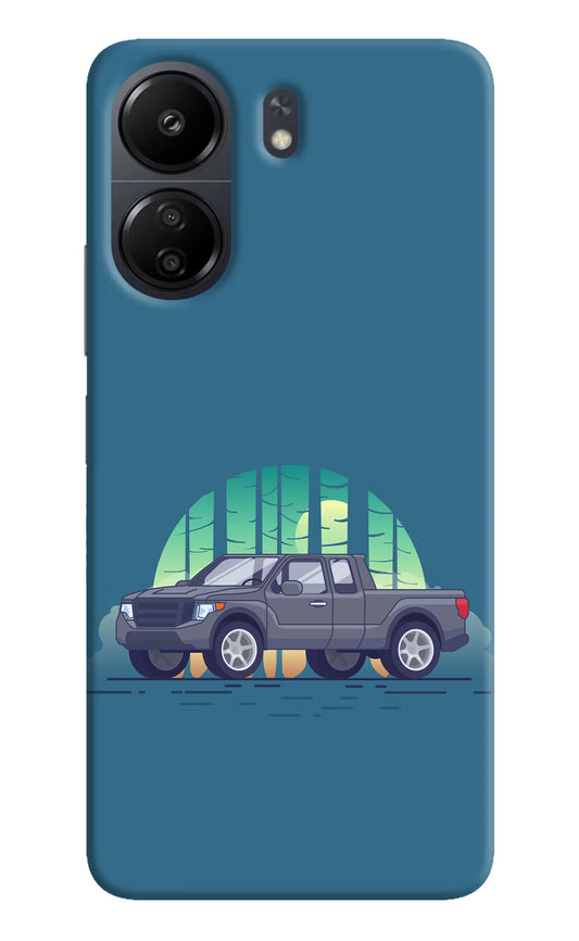 Retro Garage Vibe Poco C65 Hard Case Back Cover by Casekaro