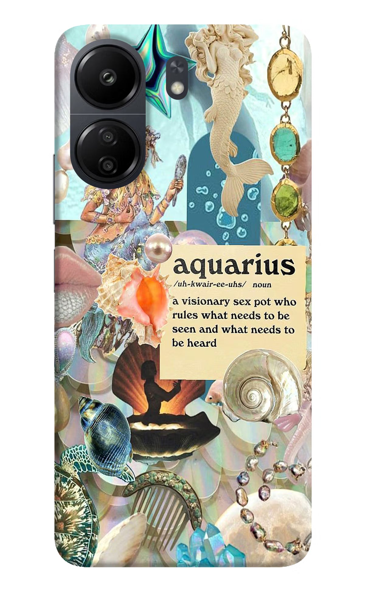 Aquarius Zodiac Poco C65 Hard Case Back Cover by Casekaro