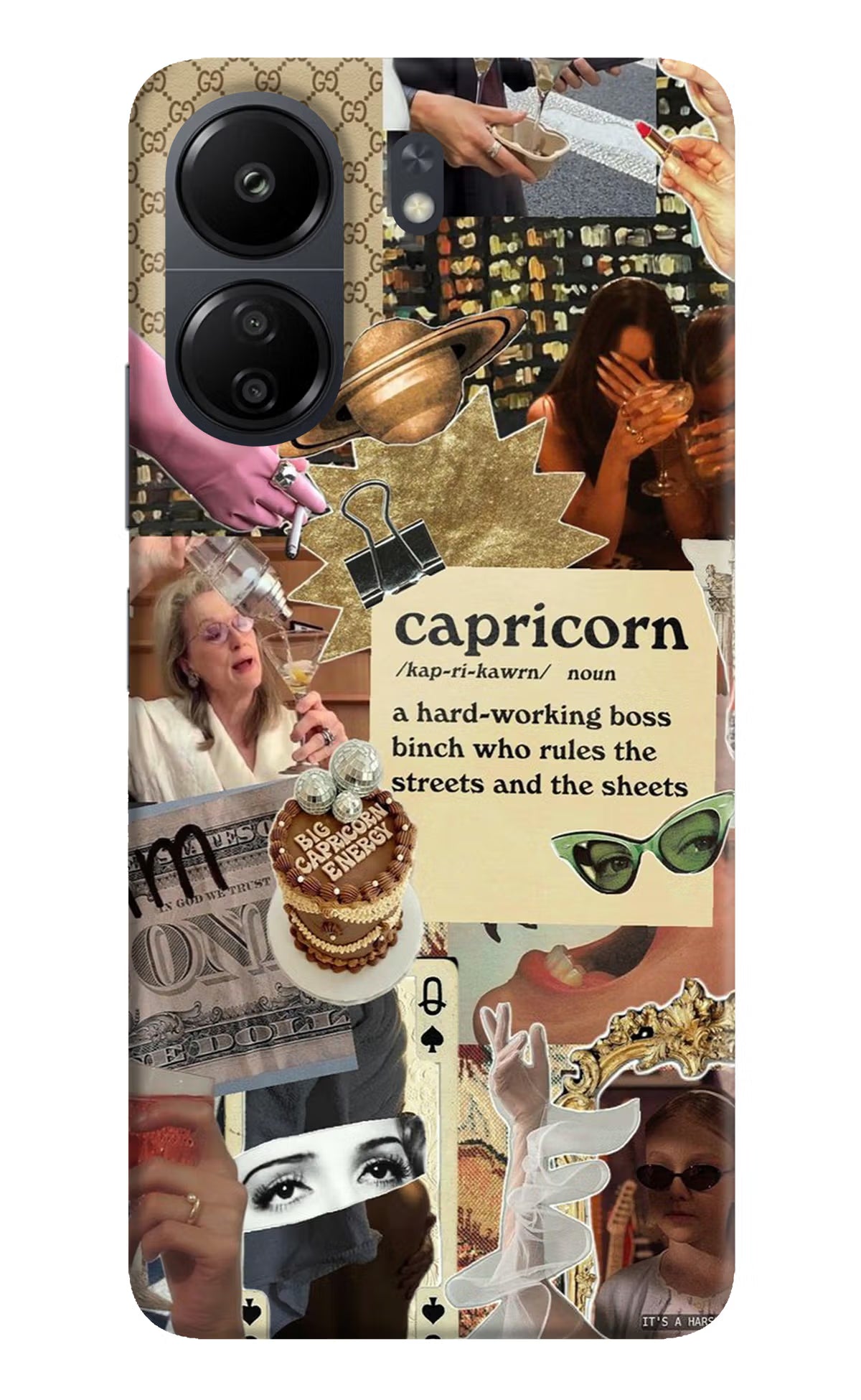 Capricorn Zodiac Poco C65 Hard Case Back Cover by Casekaro