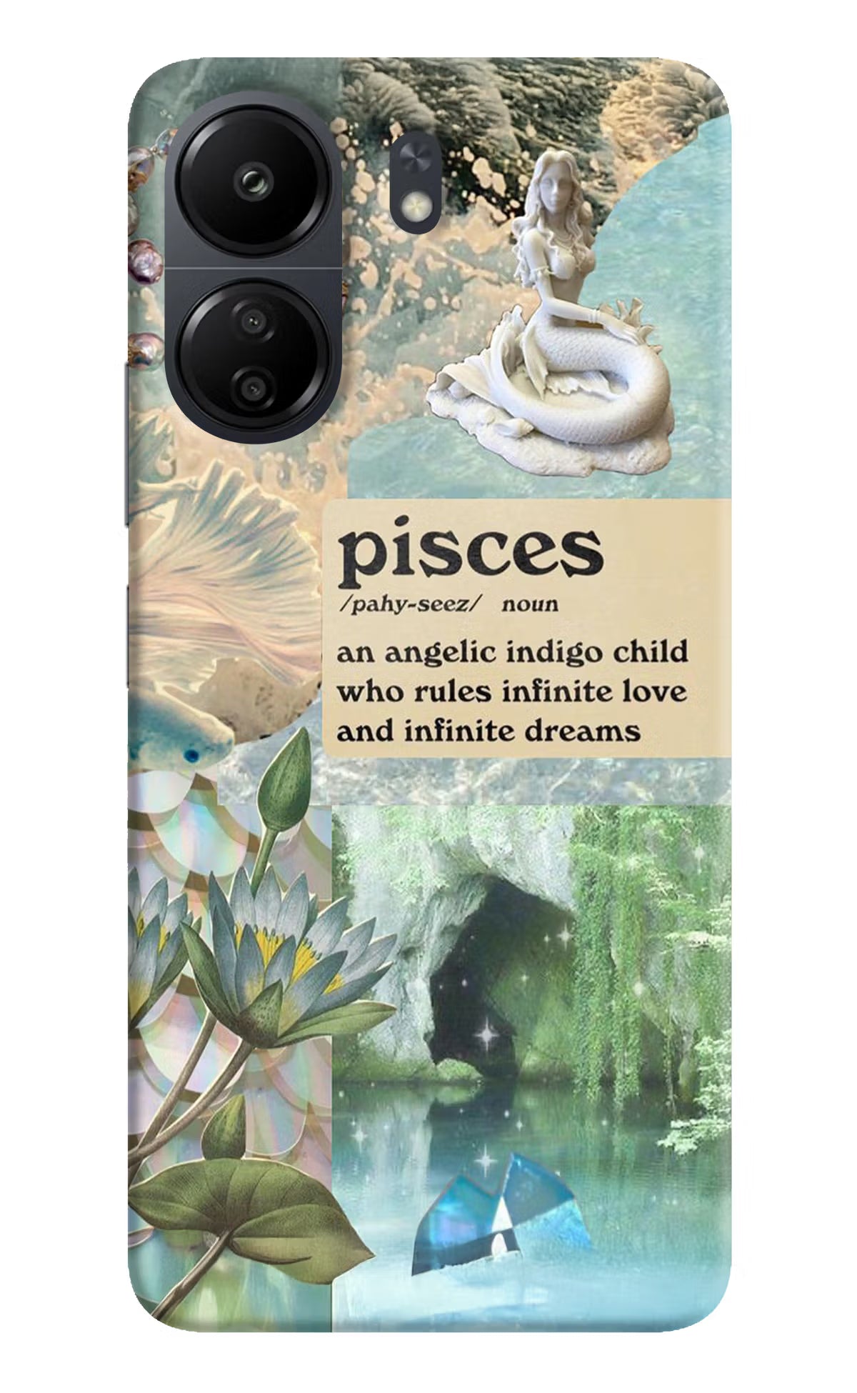 Pisces Zodiac Poco C65 Hard Case Back Cover by Casekaro