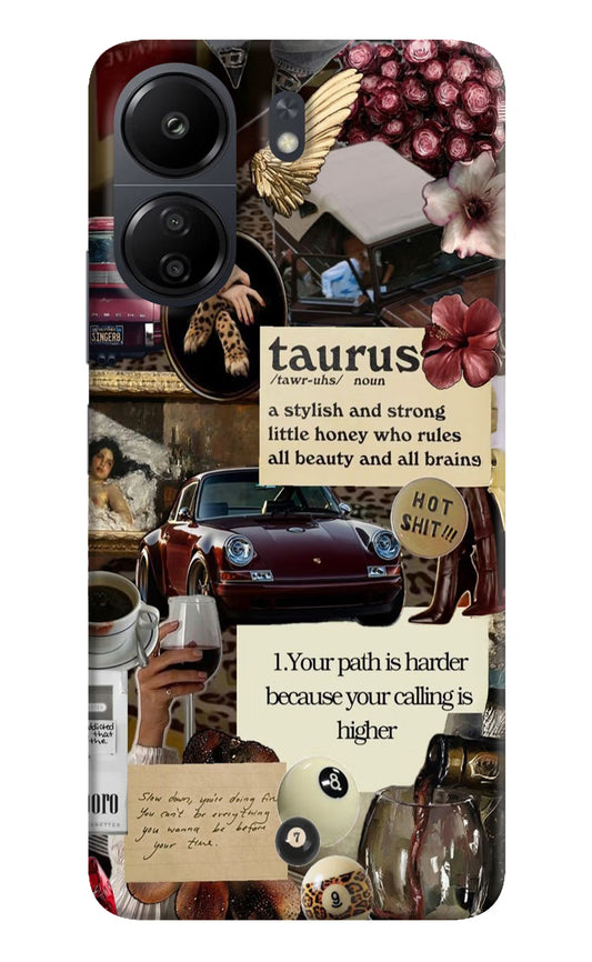 Taurus Zodiac Poco C65 Hard Case Back Cover by Casekaro