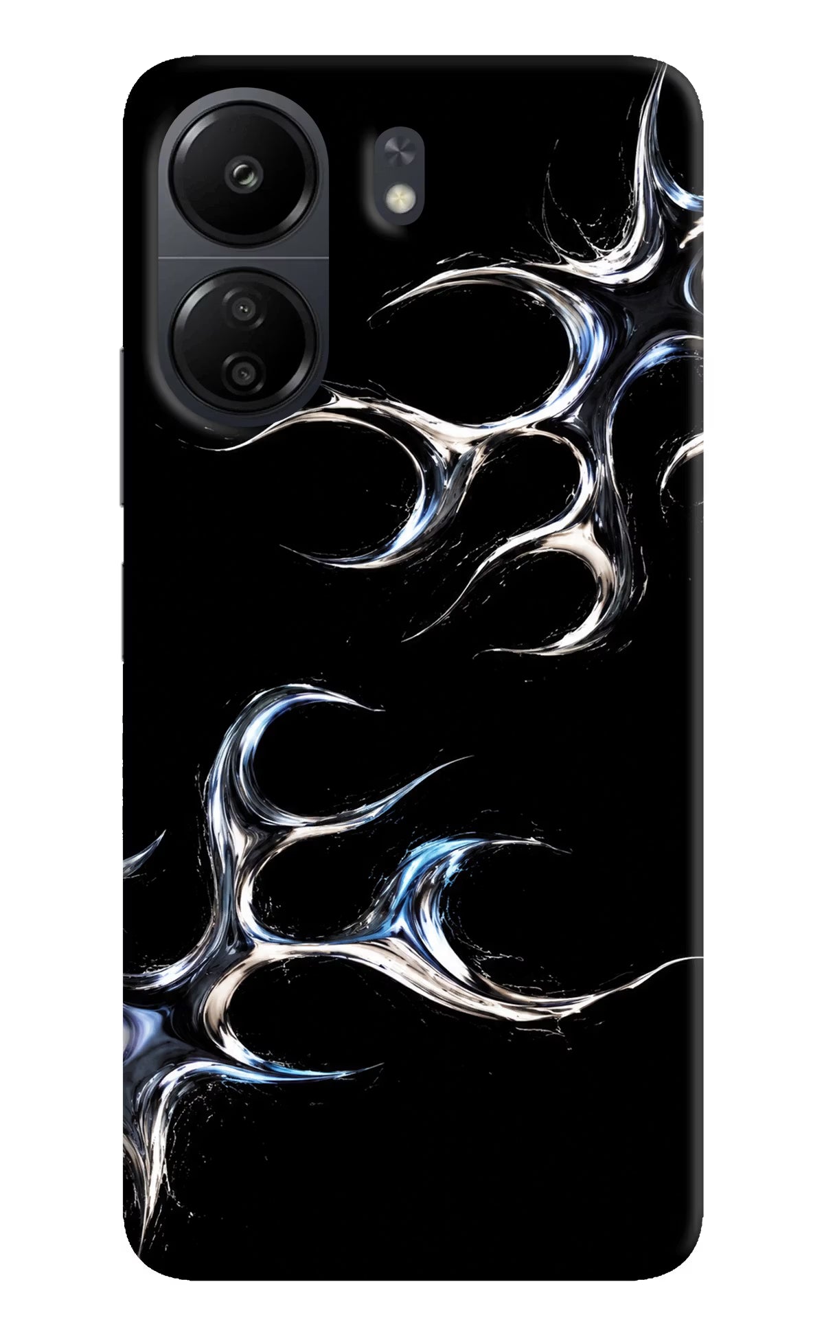 Chrome Tribal Poco C65 Hard Case Back Cover by Casekaro